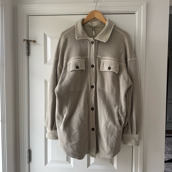 Free People Ruby Shacket Cream - Picture 4 of 5